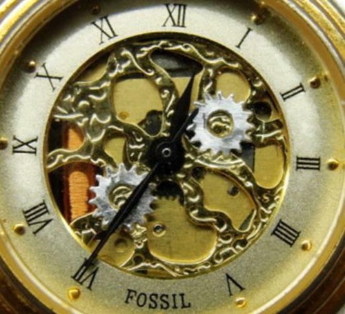 ジャンク FOSSIL authentic product クォーツ A3487 Rare Vintage Fossil Womens Diver Style All Aluminum Watch