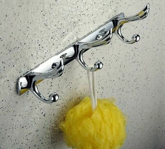 Appendini Appendipanni Appendi Abiti Asciugamani Muro Bagno Acciaio 3 Posti dfh