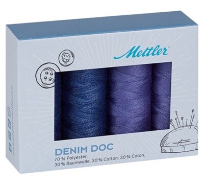 Mettler Denim Doc Thread Kit 4/Pkg-