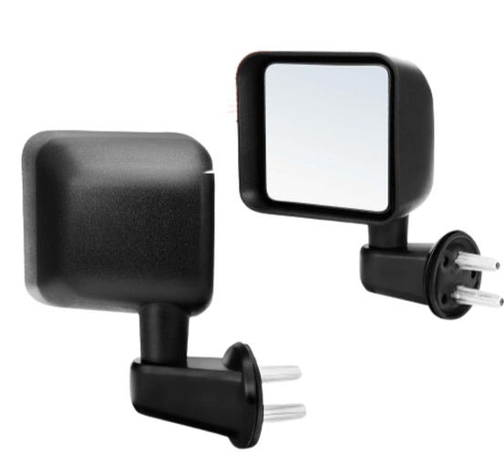 Driver Passenger View Door Mirrors Manual Folding for Jeep Wrangler JK 2007-2017