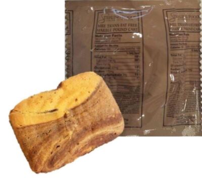 Authentic USGI Ration Dessert - Marble Pound Cake - 6, 12, 24 and 48 Packs