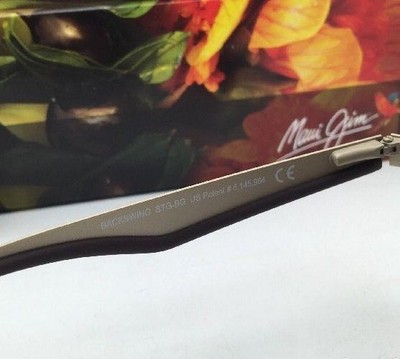 Pre-owned Maui Jim Backswing Polarized Sunglasses 709-16a Gold/bronze Glass Msrp $349 In Brown