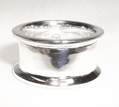 Wide Band Polished Channel Silver Ring Size Size 11