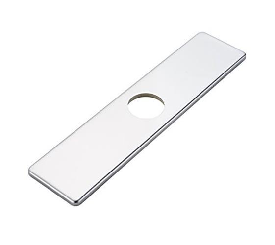 BWE Chrome Square 10 Inch Kitchen Sink Faucet Hole Cover Deck Plate Escutcheon