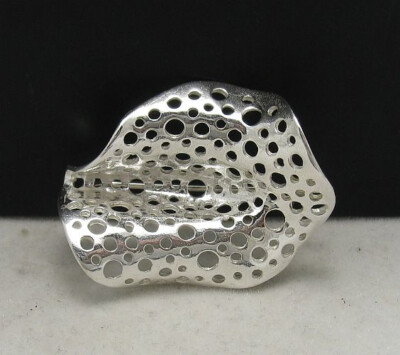 Extravagant Sterling Silver Brooch Genuine Solid Hallmarked 925 Empress Handmade