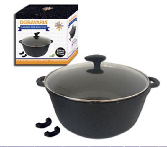 Casseruola 32cm Rotondo In Pietra Antiaderente Ad Induzione Con Coperchio sus