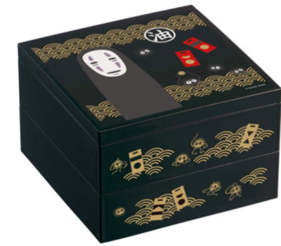 Ghibli Spirited Away Kaonashi Jubako 2 Tier Stackable Food Lunch Box 5.9in Bento