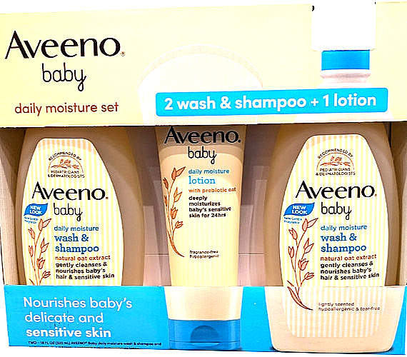 Aveeno Baby Daily Moisture Set 2 Wash & Shampoo + 1 Lotion