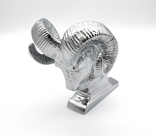Universal Chrome Metal Ram Head Hood Ornament | eBay