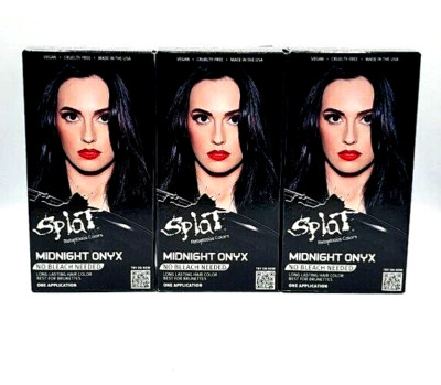 3 Pack Splat Rebellious Colors Midnight Onyx no Bleach needed