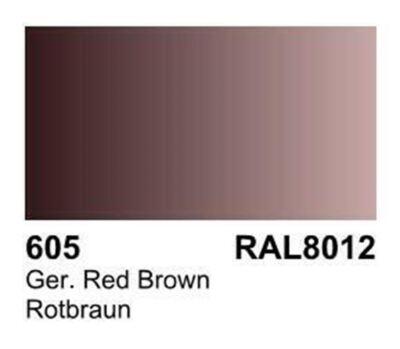 Vallejo Paint 60ml Bottle German Red Brown RAL 8012 Surface Primer