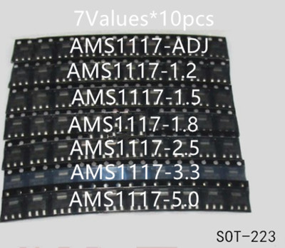 7Values*10pcs AMS1117 KIT AMS1117-ADJ AMS1117-3.3 AMS1117-5.0 AMS1117-1.8