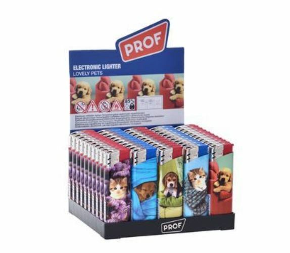 Confezione 50 Accendini Elettronici Ricaricabili Prof Lovely Pets dfh
