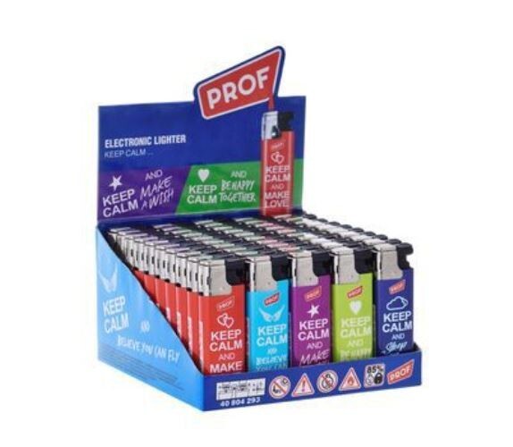 Confezione 50 Accendini Elettronici Ricaricabili Prof Keep Calm dfh
