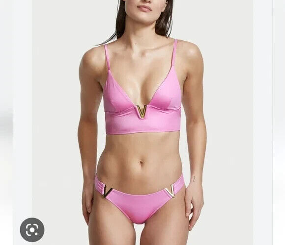 逆輸入 Victoria's ゴールドラインピンクベロア 水着 Secret 水着・ラッシュガード