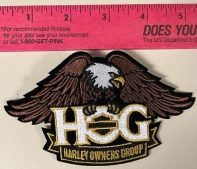 Harley Owner's Group HOG Embroidered Iron On Patch - 5''