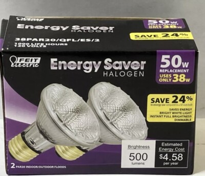 Feit Electric 38par20/Qfl/Es2 50 Watt Bulb 2pk New Plus Volume Discounts