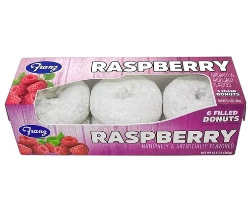 {2 PACK } Raseberry Filled Donuts 6/pk PRIORITY SHIPPING 