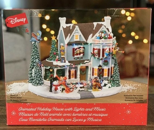 極美品　ディズニー♪Animated Holiday House ♪Costco Disney Animated Holiday House with Lights and Music | Costco