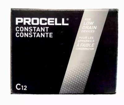 12 Pack - Duracell Procell C12 Constant Alkaline Batteries
