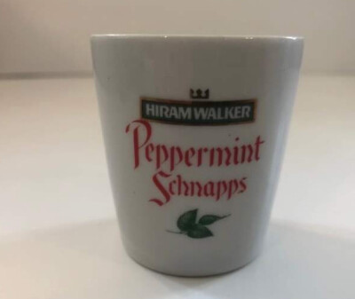 Hiram Walker Peppermint Schnapps Shot Glass, COMBINED SHIPPING (SEE STORE)