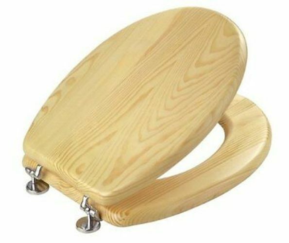 CopriWater Copri Water Sedile WC Bagno Universale Cerniere Acciaio Legno Bei dfh