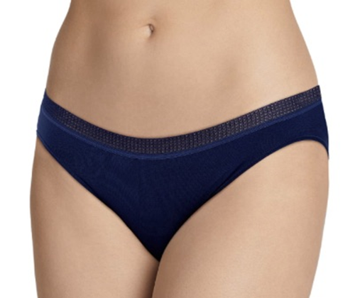 JOCKEY Smooth & Shine Lace Seamfree Seamless Dk Blue Bikini Panty Womens S M XL