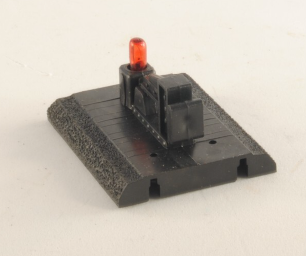 Respingente di fine binario terminale binario morto illuminato scala H0 1:87