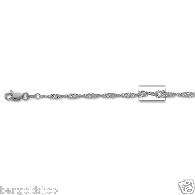 Pre-owned Bestgoldshop 2.10mm Singapore Sparkle Chain Necklace Solid 14k White Gold 16" 18" 20" In Misty Rose
