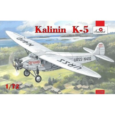 Amodel 72199 Plastic model airplane kit Scale 1:72 Kalinin K-5 Soviet airliner