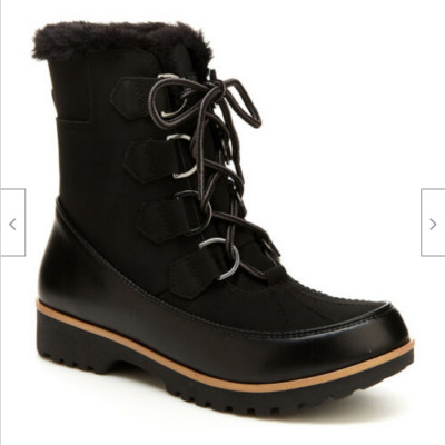 JBU by Jambu Women Faux Fur Lined Duck Boots Maldive(Black,8 M REG)  NWOB