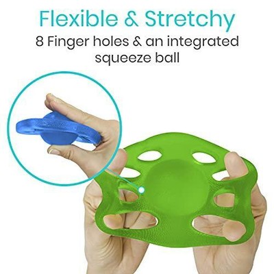 Vive Finger Exerciser and Hand Strengthener - Grip Stretcher Balls - Therapy