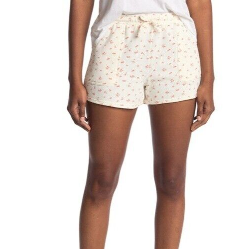 Nwt L French Terry Sleep Lounge Shorts Ivory Tilly Rose