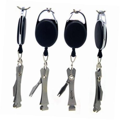 Mini Pince FLISSA Pour Pêche, Retire Hameçon, Avec Zinger Rétractable, Bleue