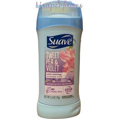 Suave Sweet Pea and Violet Invisible Solid Antiperspirant Deodorant Stick 2.6oz