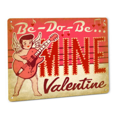 Cupid Impersonating Elvis Valentine SIGN 50s Doo Wop Rock and Roll Love Decor 73