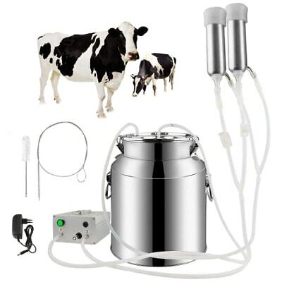 Portable Cow Milking Machine 7l/14l Pulsation Vacuum Pump Milker Electric Livest