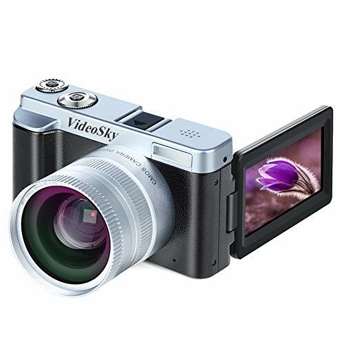 Digital Camera Vlogging Camera, Full HD 1080p 24.0MP VideoSky Video Silver