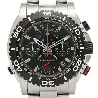 Pre-owned Bulova Watch Men's 98b212 Precisionist Silver/black