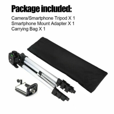 Professional Camera Tripod Stand Holder Mount For iPhone Samsung Cell Phone+ Bag