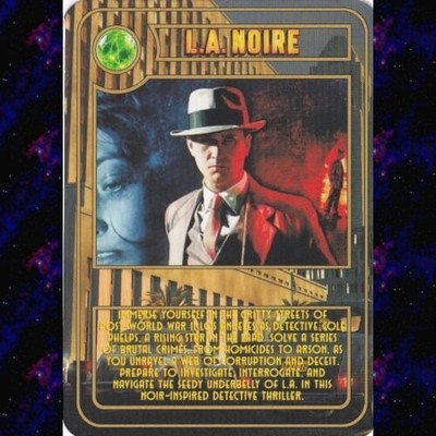 RARE! LA Noire Unjust Nostalgia Special Xbox 360 Edition Trading Card