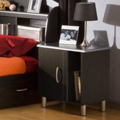 Black Onyx Nightstand with 1 Door & 1 Adjustable Shelf