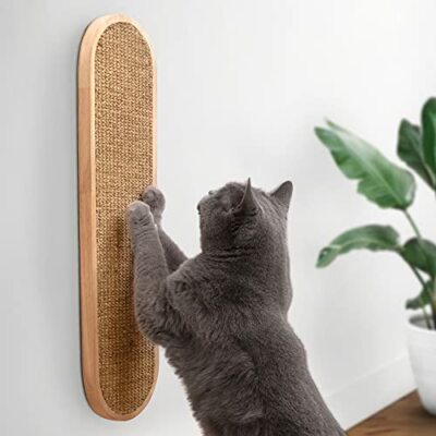 CAT SCRATCHING POST Floor Wall Mount Wooden Sisal Scratcher Pad By 7 RUBY ROAD