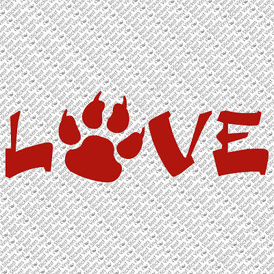 LOVE DOG CAT PUPPY PAW CUTE ANIMAL LOVING MEMORY PET VINYL DECAL STICKER (LD-01)