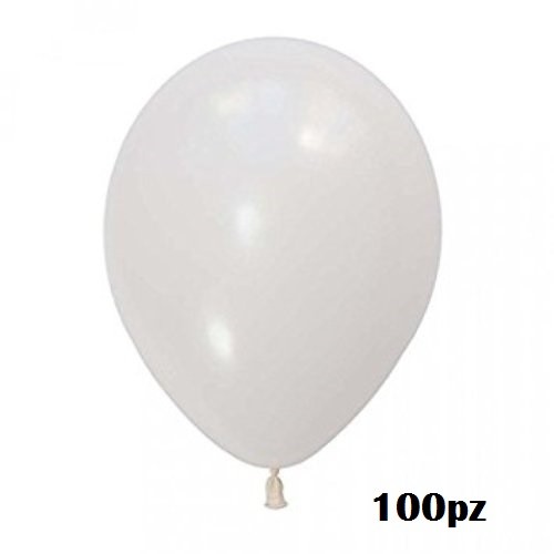 Set 100 Pezzi Palloncini Colore Bianco Feste Compleanni Party Bambini hmj