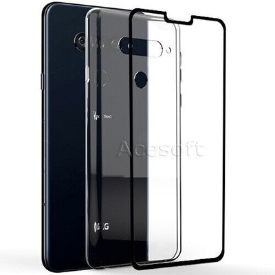 Premium Real 9H Tempered Glass Screen Protector Back Case for LG V40 ThinQ Phone