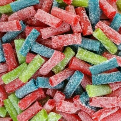SOUR PUNCH BITES Assorted/Tropical Flavors Gummi CANDY BULK - 1/2 POUND