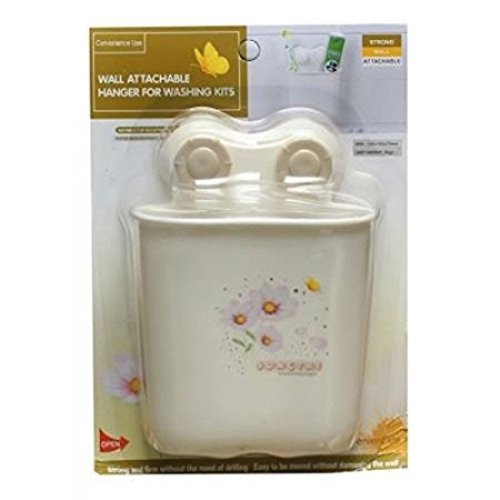 Porta Spazzolino Parete Bagno Contenitore Multiuso Con Ventosa Dentifricio moc