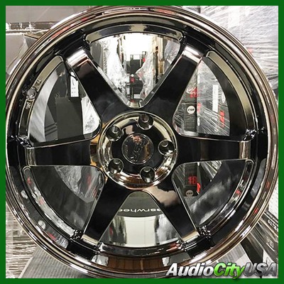 18x95 ESR SR07 5114 ET22 BLACK CHROME FIT GENESIS COUPE G35 G37