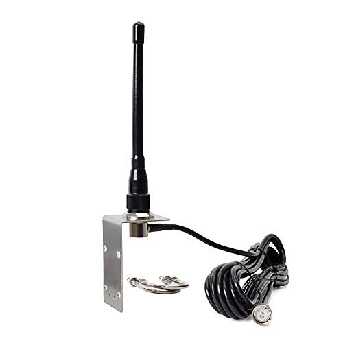 HYSHIKRA VHF Marine Antenna 156-163Mhz Rubber Boat Antenna with 5M/16.4Ft RG58
